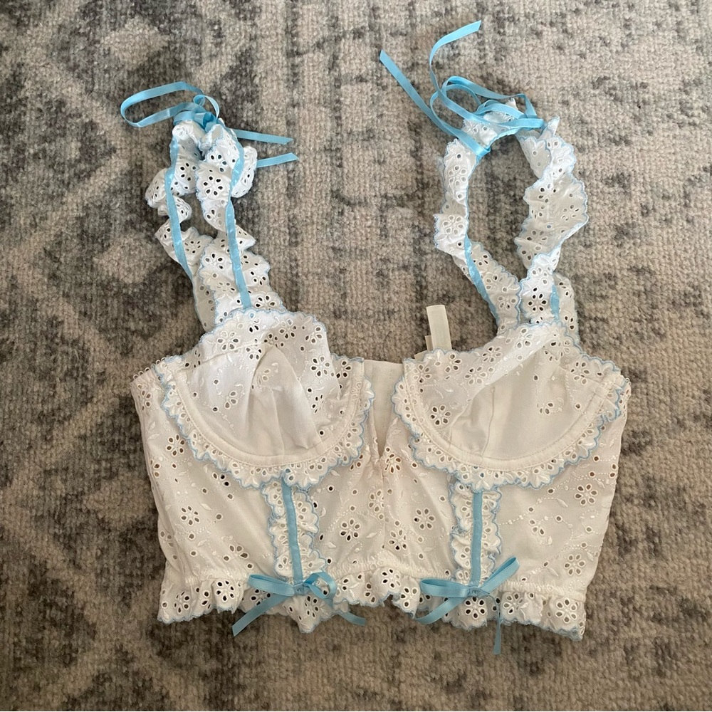 for love and lemons swirl blue bustier small
